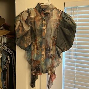 Sheer Statement Shoulder Top